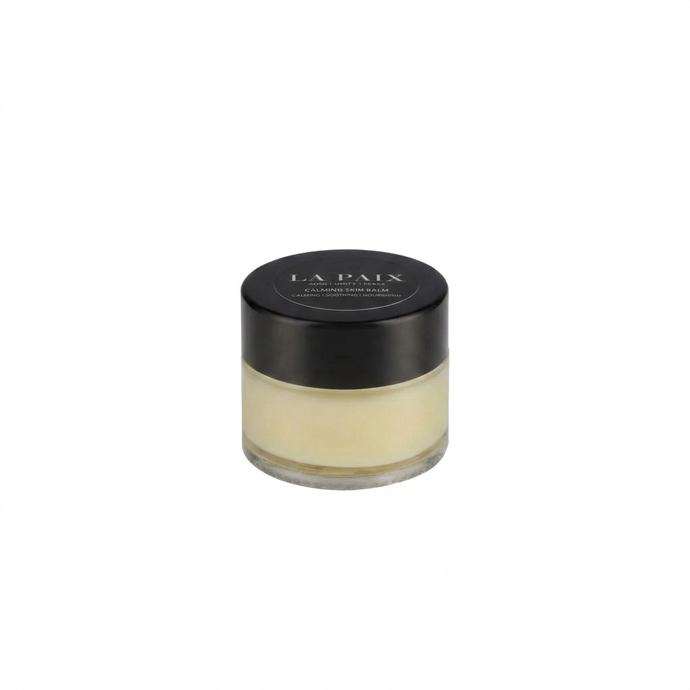 20 g Calming Skin Balm jar with smaller product-grid framing