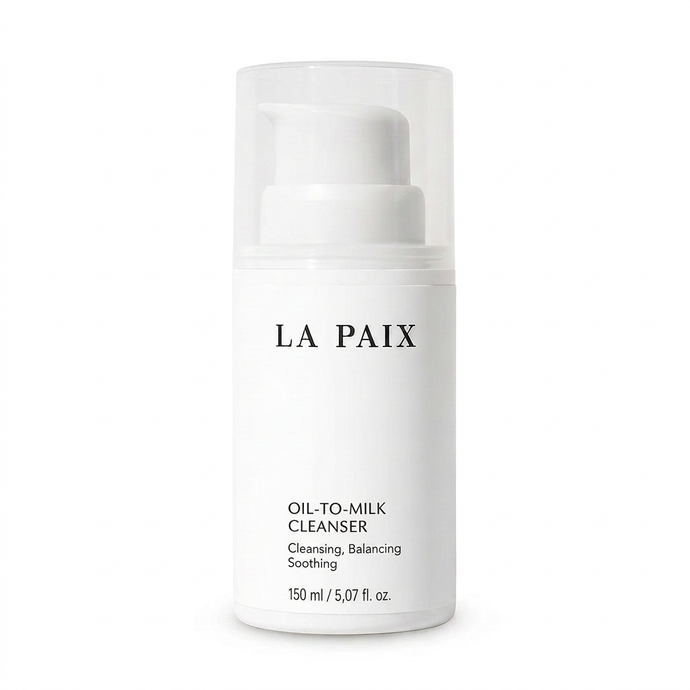 Oil-to-Milk cleanser with a white top
