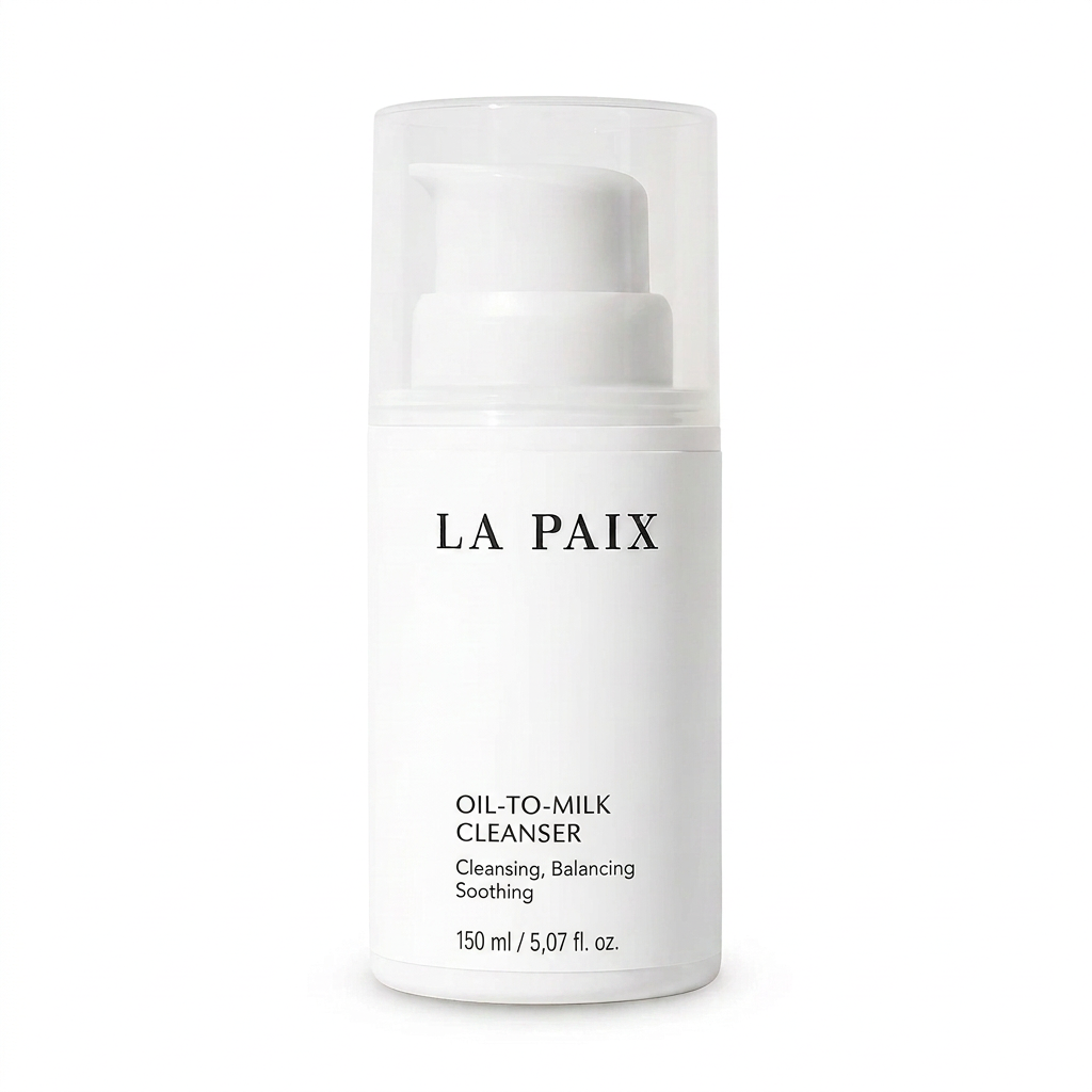 Oil-to-Milk cleanser with a white top